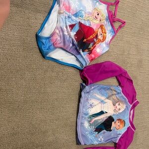 Disney Frozen Kids Swim One Piece - Blue and Purple